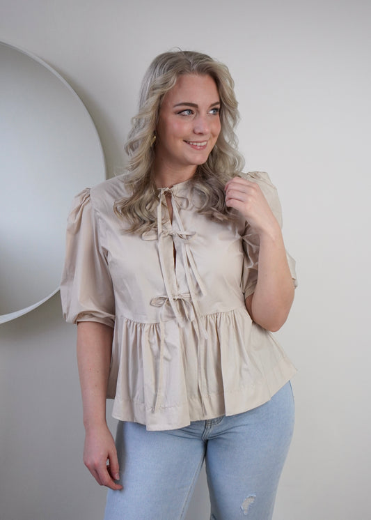 Jade blouse beige - Styles And More