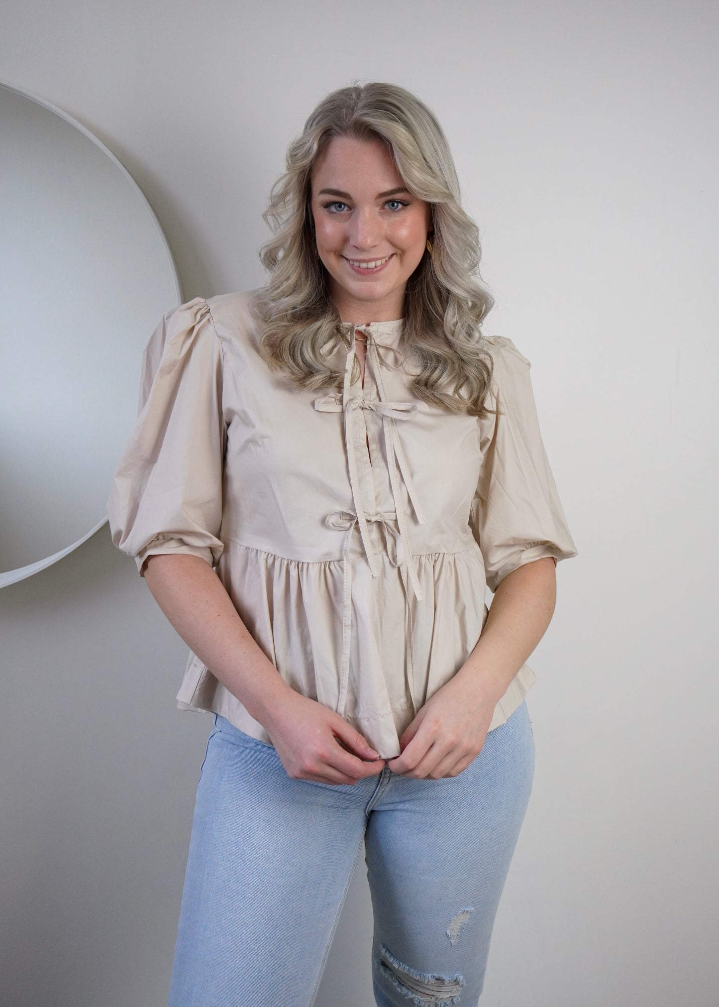 Jade blouse beige - Styles And More