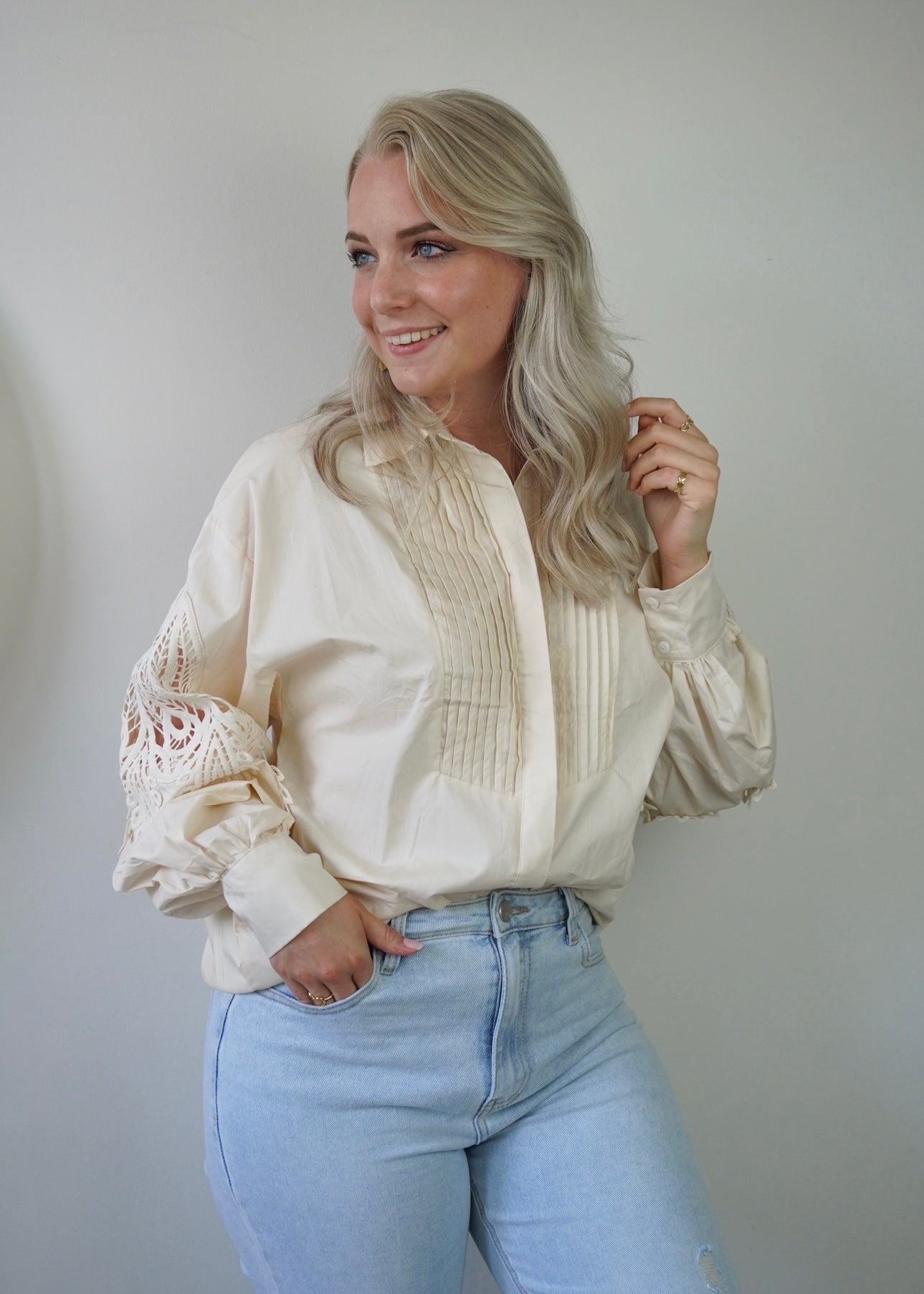 Lina blouse off-white - Styles And More