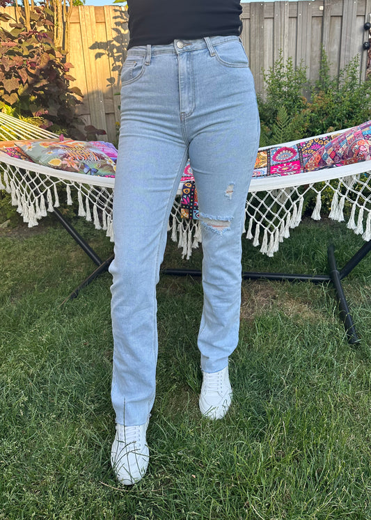 Straight leg tall jeans denim blauw - Livia - Styles And More