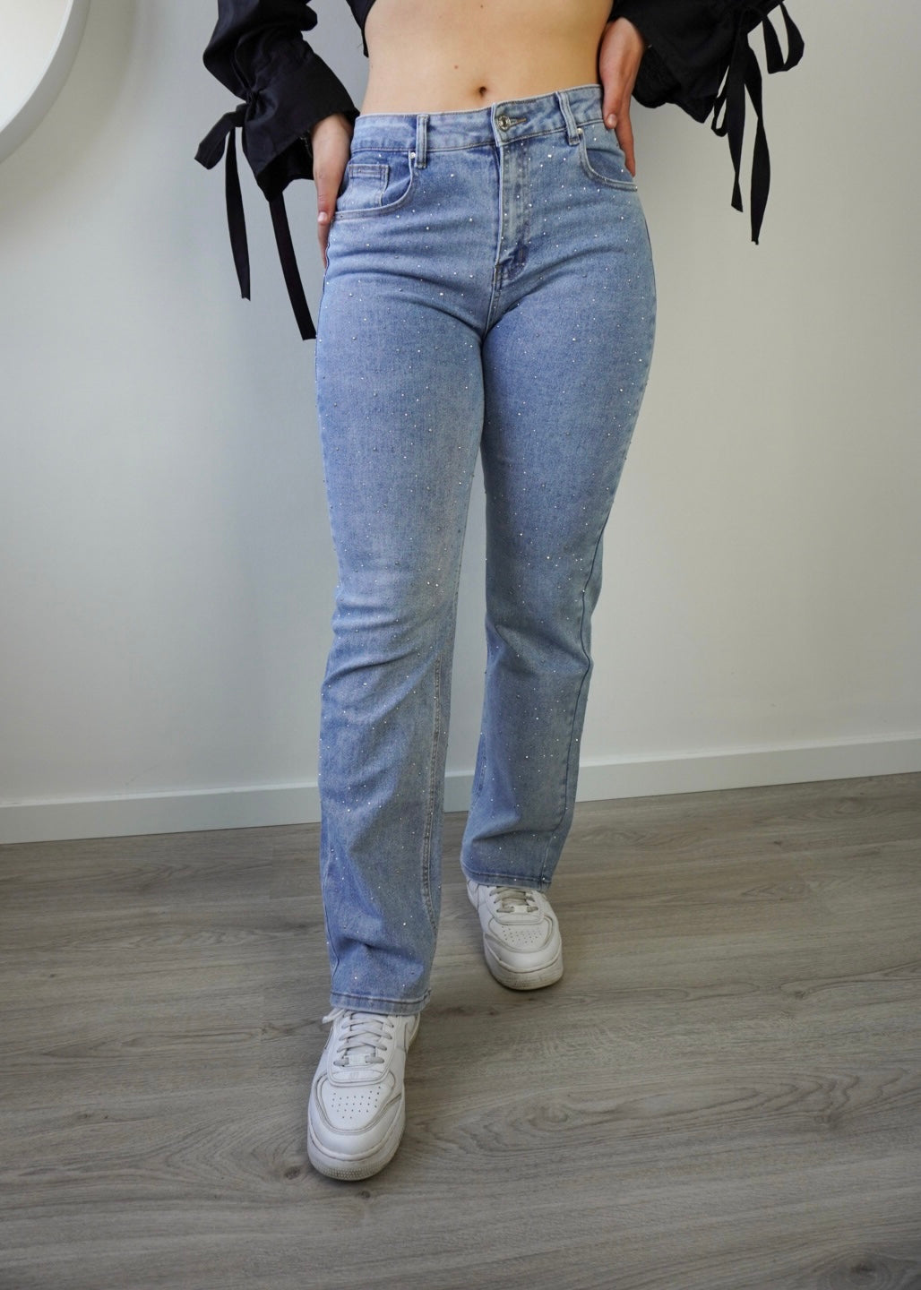 Diamonds straight leg jeans denim - Faye - Styles And More