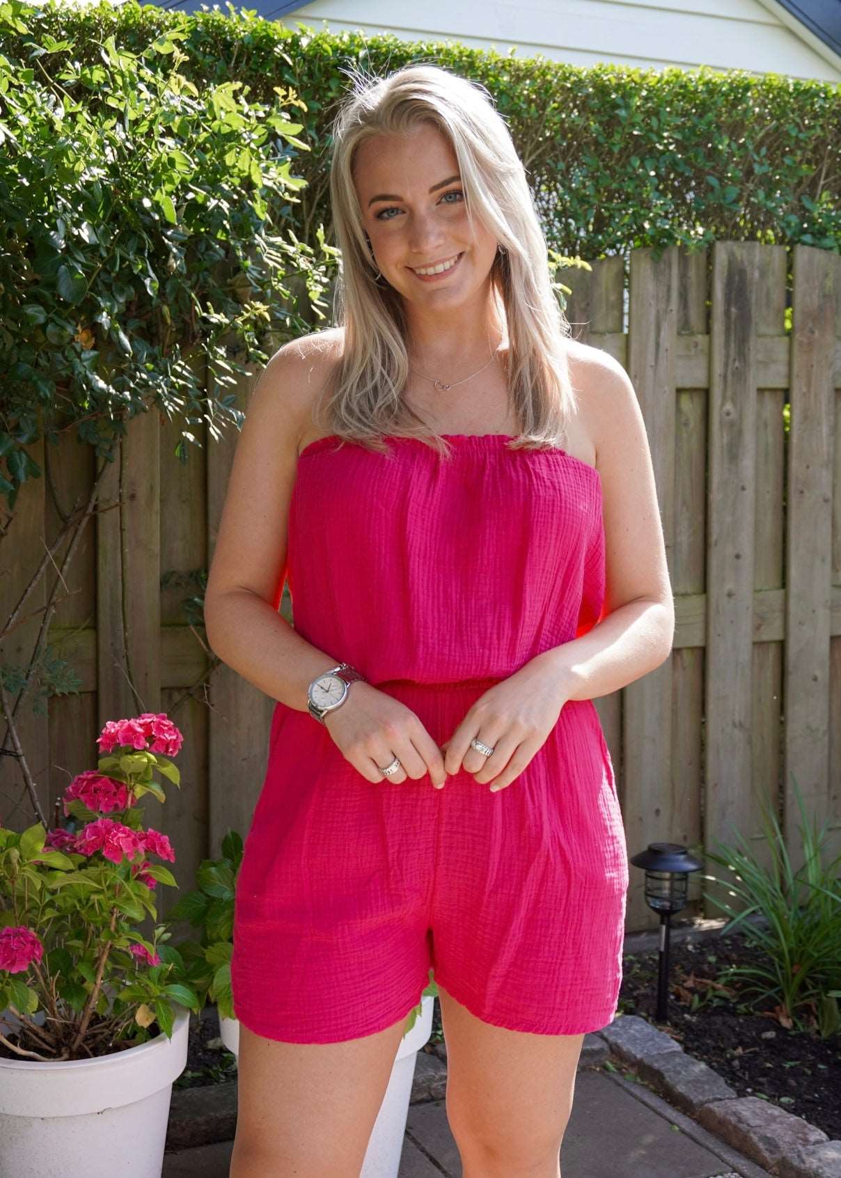 Amy jumpsuit fuchsia - Styles And More