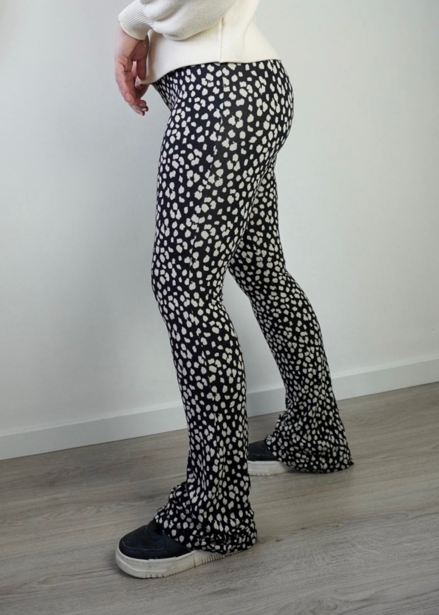 Flared legging cheetah print Ambika
