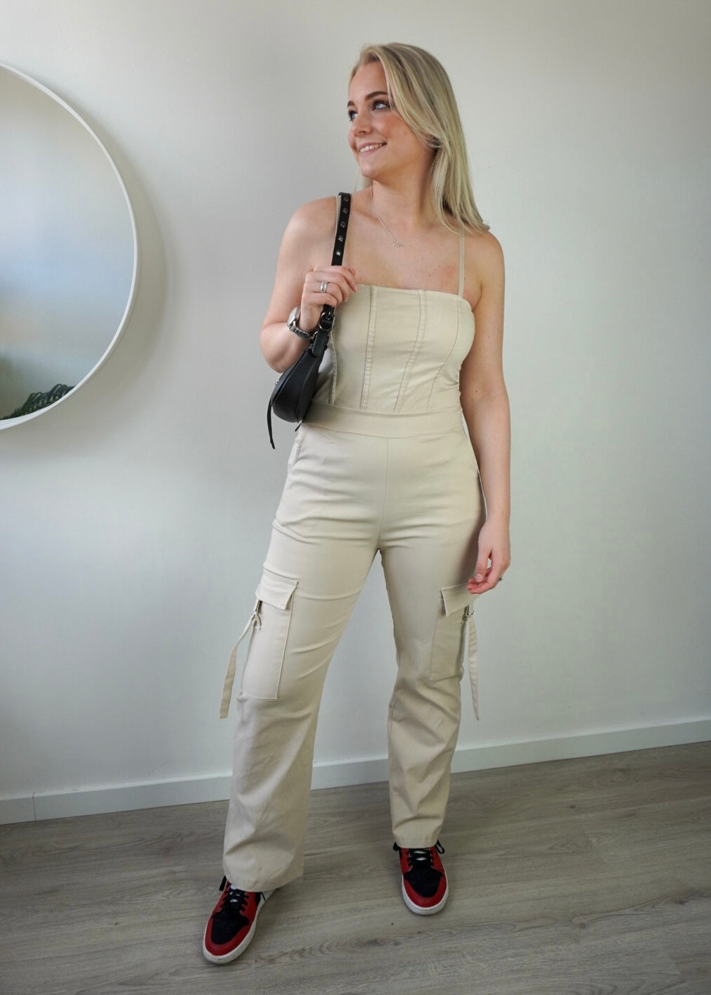 Cargo jumpsuit beige - Janice - Styles And More